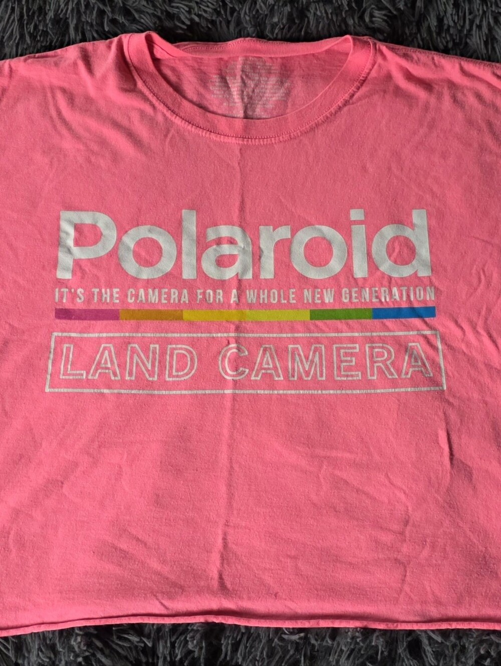 Polaroid Pink Graphic Tee - Polaroid Land Camera Logo